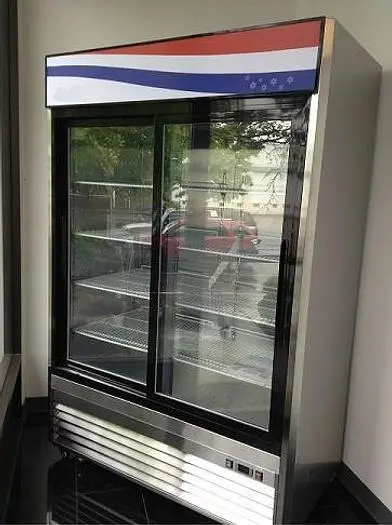 SLIDING GLASS 2  DOOR REFRIGERATON - ALL STAINLESS STEEL