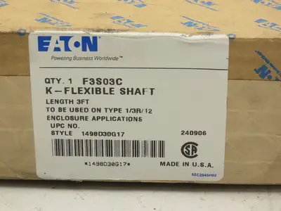 Eaton F3S03C 400A Disconnect Switch Enclosure Handle Kit 3Ft Cable NEMA 1/12