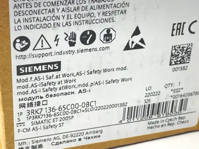 New | in-Stock Siemens SIMATIC ET 200SP Safety Communication Module PLC Input & Output Michigan US | Maverick Industrial Sales #1392995