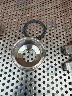 USED PICK HEATERS STAINLESS STEEL CHECK VALVE W/ 1.5" SANITARY FITTING