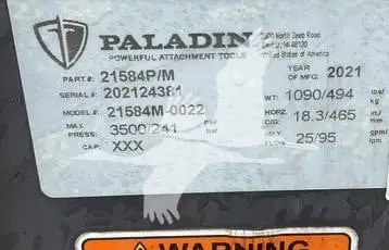 USED 2021 PALADIN 21584P/M84