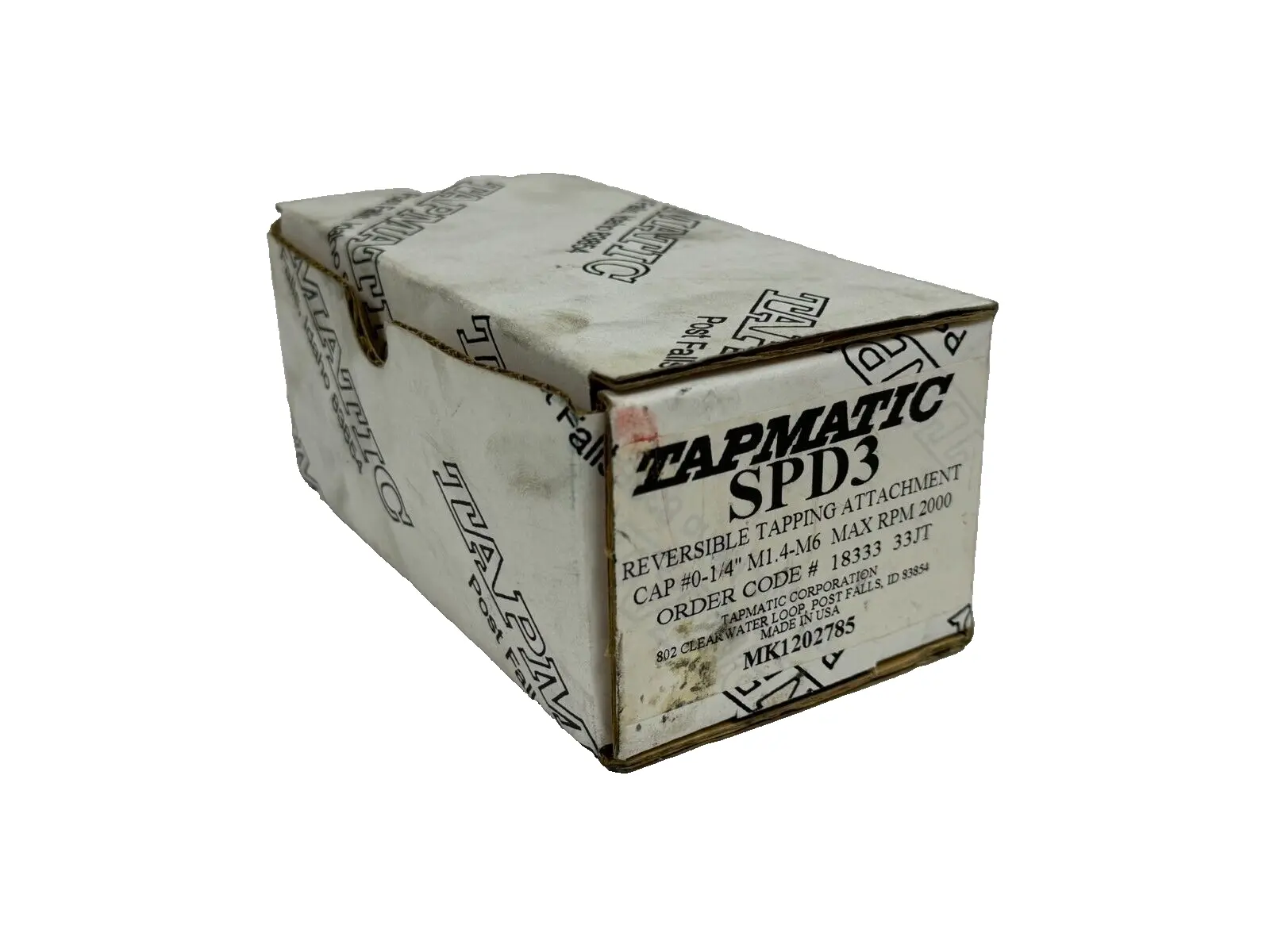 NEW TAPMATIC SPD3 REVERSIBLE TAPPING ATTACHMENT 2000RPM