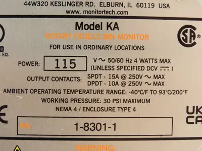 Used MONITOR TECHNOLOGIES _UNKNOWN_ Sensors Indiana US | Arrow Industrial #1567490