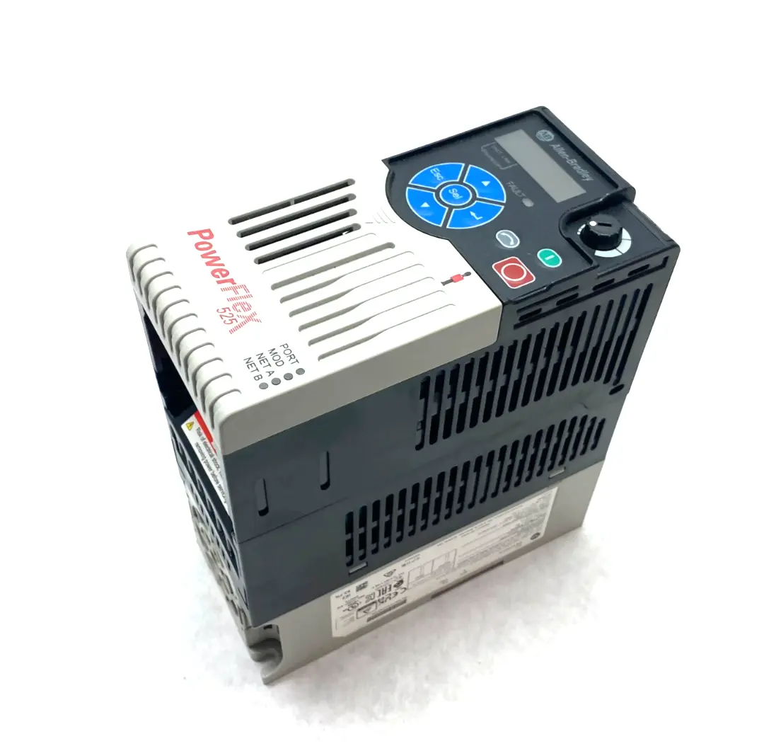 USED ALLEN-BRADLEY SER. A POWERFLEX 525 0.4KW 0.5HP AC DRIVE 3-PHASE