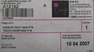 NEW IMAJE A12192 ENCODER DHM506-5000S001
