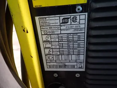 Used ESAB WARRIOR 500I CC/CV Welding Machinery (Other) Ohio US | HGR 24 #1048303