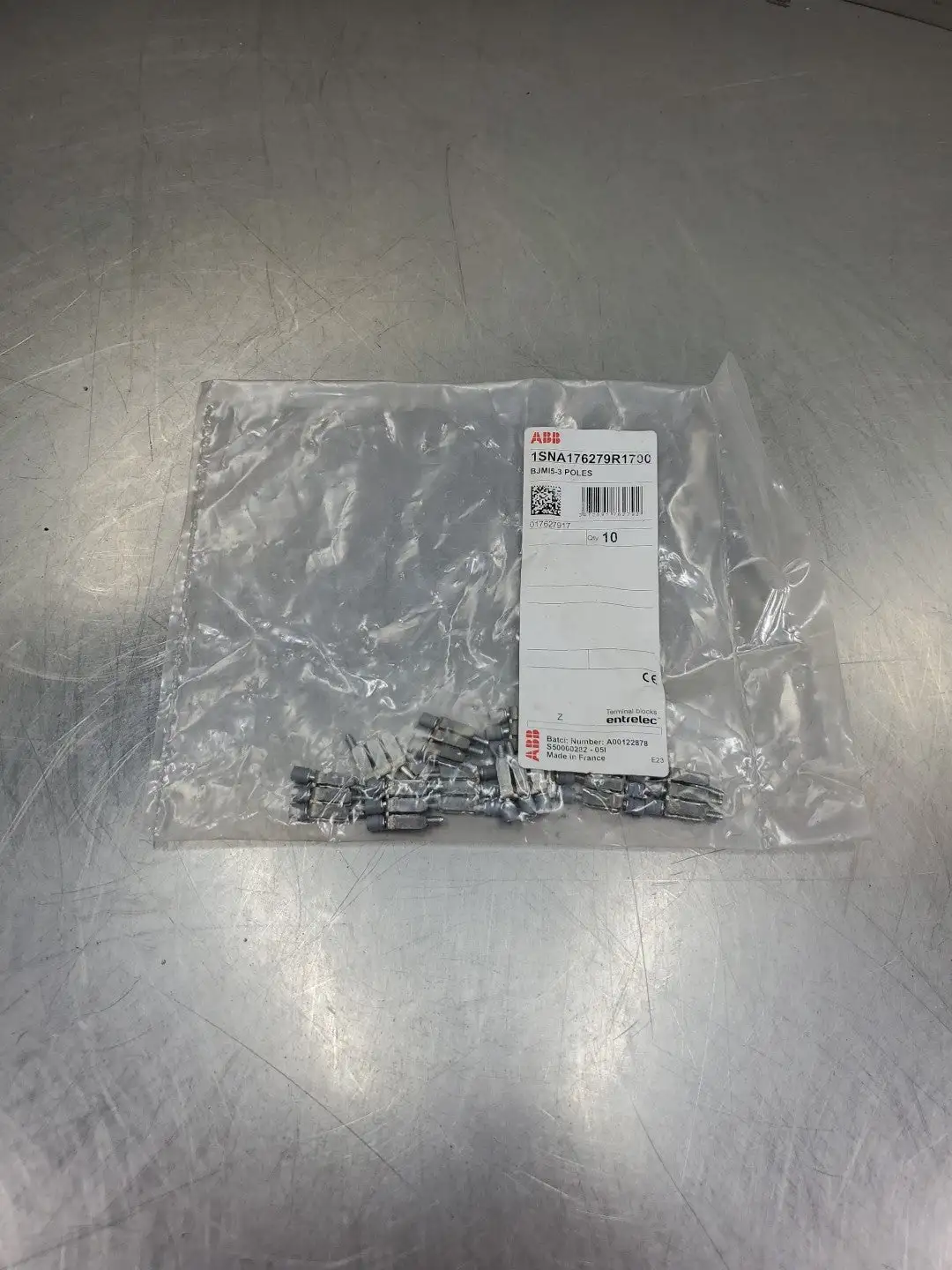 ABB 1SNA176279R1700 BJMI5-3 POLES TERMINAL JUMPER, LOT OF 10, 4F-47/1