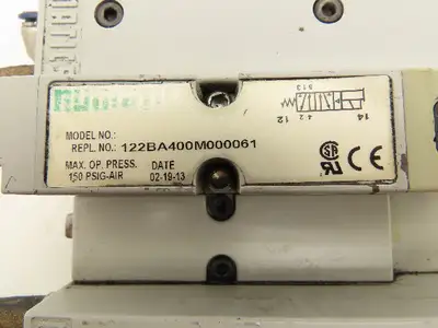 Numatics 122BA400M000061 Pneumatic Solenoid Valve 2-Station Manifold 24VDC