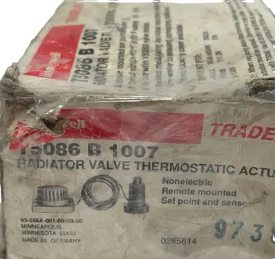 USED HONEYWELL T5086 B 1007 RADIATOR VALVE THERMOSTATIC ACTUATOR T5086B1007