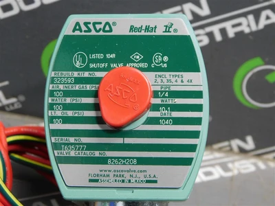 ASCO 8262H208 Red Hat Solenoid Valve 100 PSI 10.1W New
