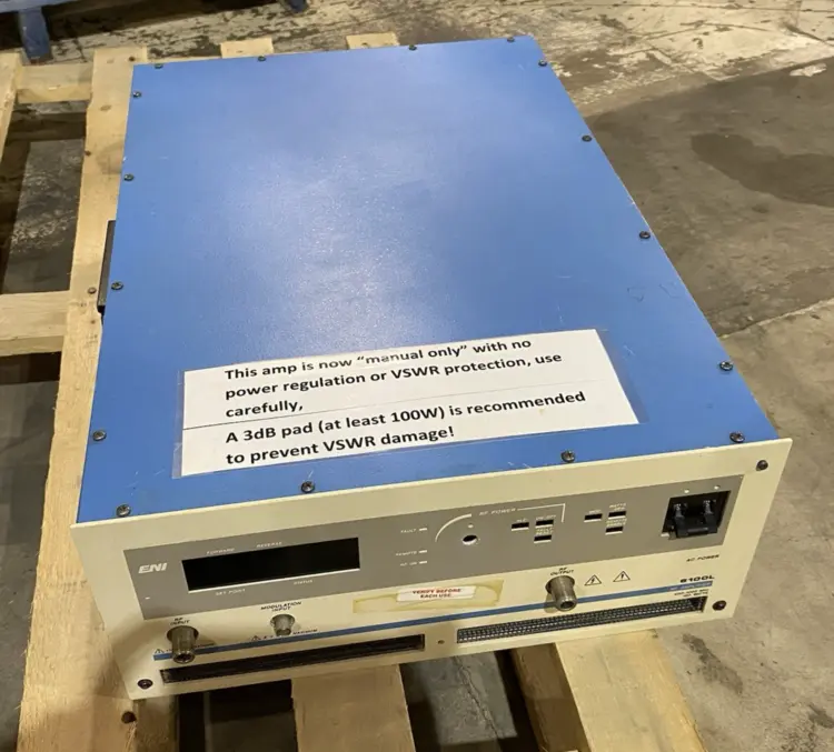 Used ENI RF AMPLIFIER UNIT 400-1000MHZ, 100W RF Power Amplifiers Michigan US | Maverick Industrial Sales #1092603