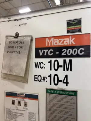 Used 2013 MAZAK VTC-200C Vertical Machining Centers Ohio US | Toolquip, Inc. #1266964