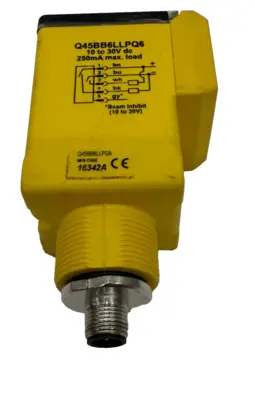 USED BANNER ENGINEERING Q45BB6LLPQ6 PHOTOELECTRIC SENSOR 10 TO 30V DC
