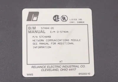 RELIANCE ELECTRIC 57404-2E COMMUNICATION MODULE 0-57404, 57C404B