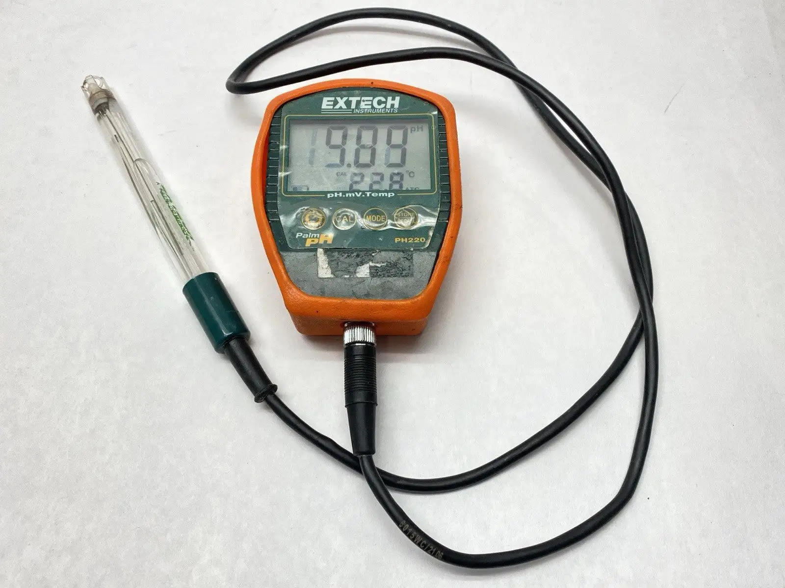 USED EXTECH WATERPROOF PALM PH METER WITH PROBE