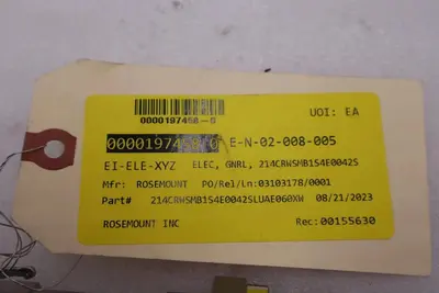 ROSEMOUNT 214CRWSMB1S4E0042S TEMPERATURE -196 TO 600 C SENSOR STK H1460A