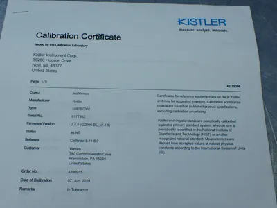 Used KISTLER 5867B0000 Computer Accessories Ohio US | HGR 24 #751560