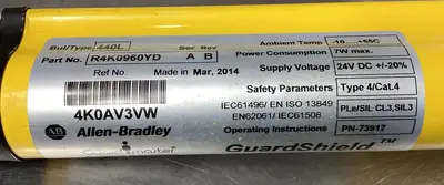 Used ALLEN BRADLEY 440L-R4K0960YD Light Curtains & Grids South Carolina US | Palmetto Automation #1159691