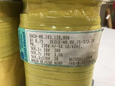 USED ELEKTROTECHNIK SACH-NR.103.120.006