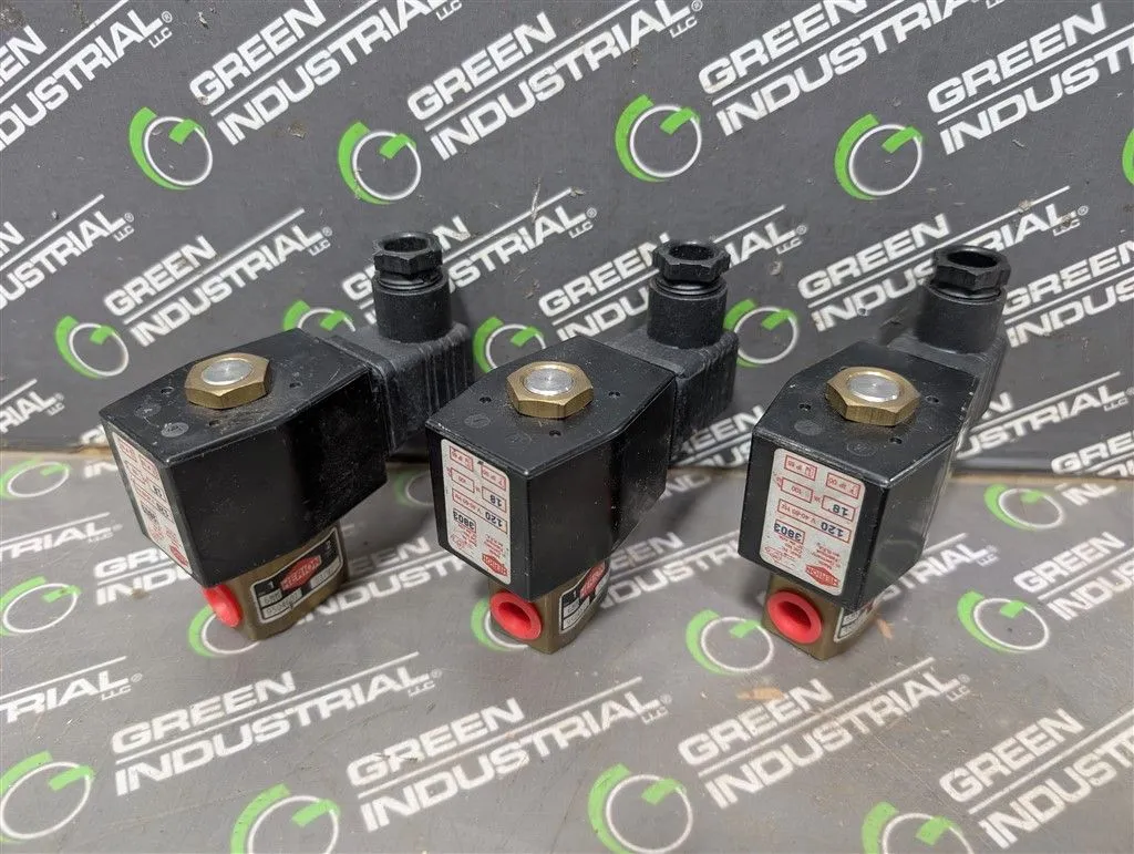Lot of 3 Herion 9504601 Solenoid Valves 120V Coil Surplus