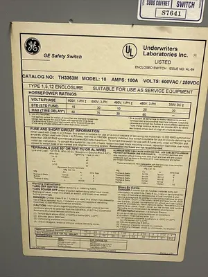 New | in-Stock GE TH3363M Miscellaneous Equipment (Electrical & Power) | Surplus Asset Holdings #1202781