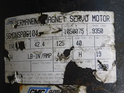 CMC 56MDNSP0S104 Permanent Magnet Servo Motor 150 LB.IN. Cont. Stall Torque Used