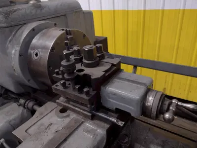 15" X 32" MANNAIONI MAN-AU-CYCLE THREADING LATHE, 4" HOLE: STOCK #16992