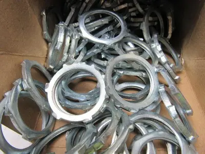 NEER L-300 1" Zinc Plated Steel Locknut for Rigid or IMC Conduits Box of 100