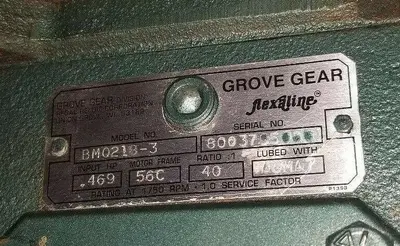 USED GROVE GEAR 110220.00