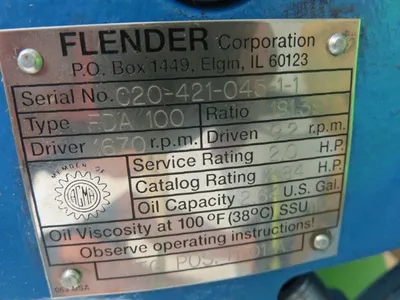 Flender Himmel type FDA100, Ratio 181.39:1 Gear Drive