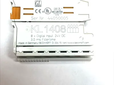 USED BECKHOFF BUS TERMINAL 8‑CHANNEL 24V DC DIGITAL INPUT 3MS FILTER 1‑WIRE