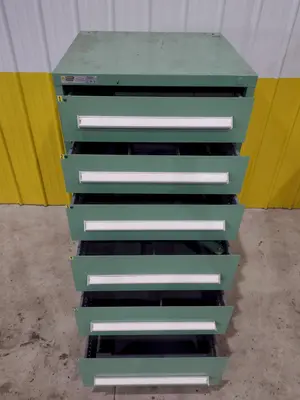 6 DRAWER VIDMAR INDUSTRIAL STORAGE CABINET 30" X 27.5" X 59": STOCK #21443