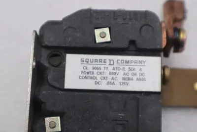 NEW OPEN BOX Square D 9065AT0-1L Thermal Overload Relay, 600V, 50A STK G990A