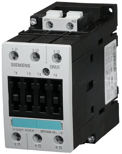 Siemens 3RT1034-1BB40 Power Contactor, AC-3, 32A, 15kW 400V, 24VDC, 3-Pole, S2 [New]