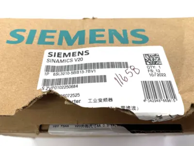New | in-Stock Siemens SINAMICS V20 Converter Drive 0.37kW 1AC 230V Variable Speed Drives Michigan US | Maverick Industrial Sales #1392638