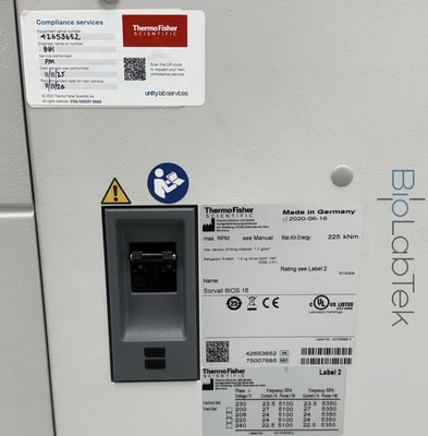 USED Thermo Scientific Sorvall BIOS 16