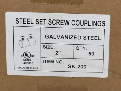 2" Steel Set Screw Coupling SK-200 (Box of 50)