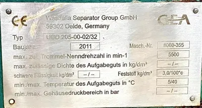 USED WESTFALIA UCD 205-00-02/32