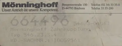 NEW MONNINGHOFF 664496 CLUTCH 546.23.3.4