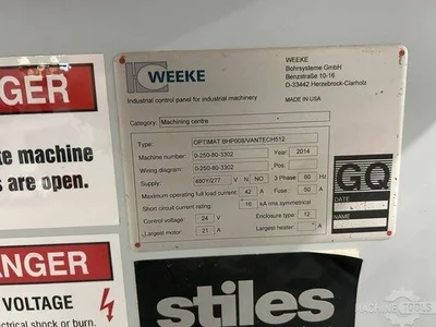 USED 2014 WEEKE OPTIMAT BHP008