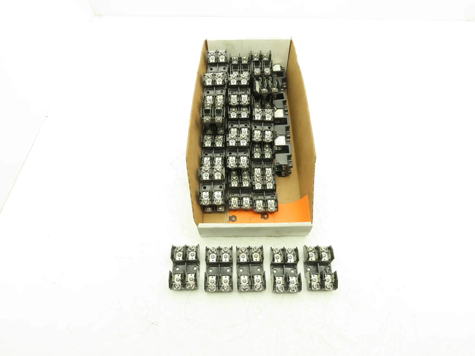 Marathon F30A2SP1 Fuse Block Holder 2 Pole 250V 30A Class H Fuses Lot of 43