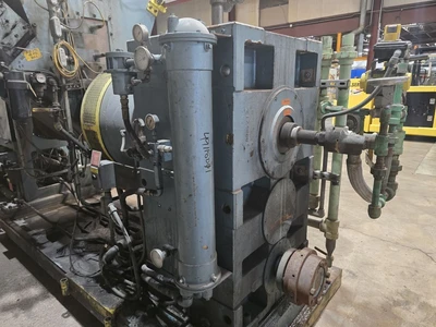12" Single Screw Crown/CDL Dump Extruder, Model RPU2E400, 10:1 L/D Ratio
