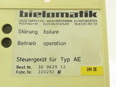 Bielomatik 30 0629 12 Control unit for Type AE