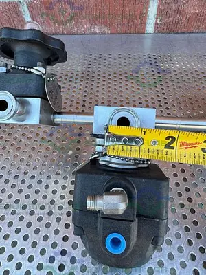 USED 3 ITT PURE FLO .5-316L- RA20MAX 4 WAY DIAPHRAGM VALVE W/ 1/2" SANITARY FITTING