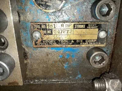 VOGEL TOOL MODEL #101-HPP HYDRAULIC TUBE SWAGING, PUNCHING & NOTCHING MACHINE: YOBRO #25064