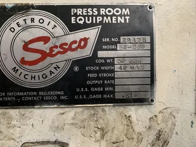 SESCO 56-280 Coil Feed Lines | PressTrader Limited (6)