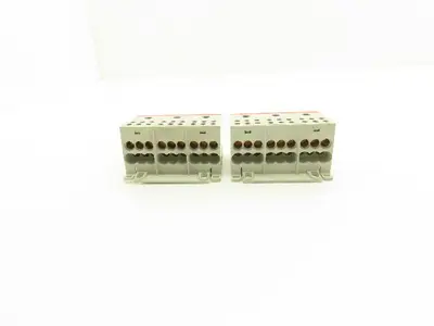 Entrelec BRT 115 Connector Block 600V 115A 3-Pole 8-2AWG In 14-4AWG Out Lot of 2