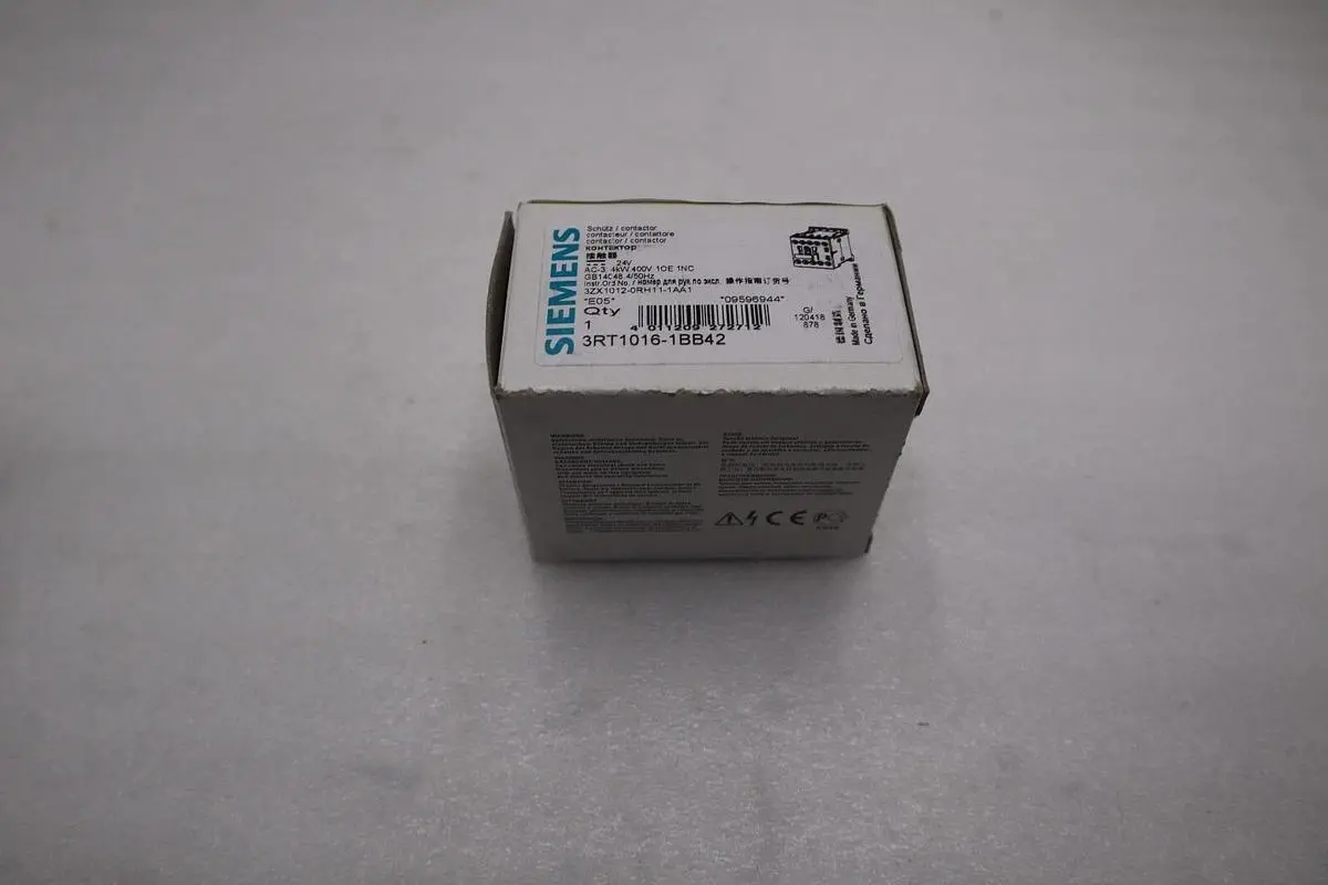 New Siemens contactor 3RT1016-1BB42 3RT10161BB42 New With Box Stock G798A