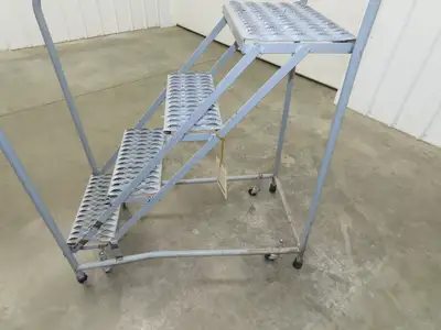 Cotterman 1204R Rolling Ladder Narrow Aisle 4 Step 12" Platform 40" Top Step