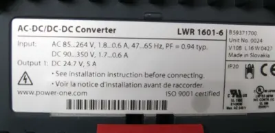 USED Power-One LWR 1601-6R
